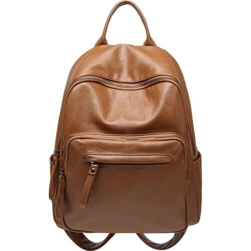 Fashion Womens Backpacks GENUINE LEATHER Women Girls Students School Bag Shoulder Bags Women Casual Back Packs Travel new C420