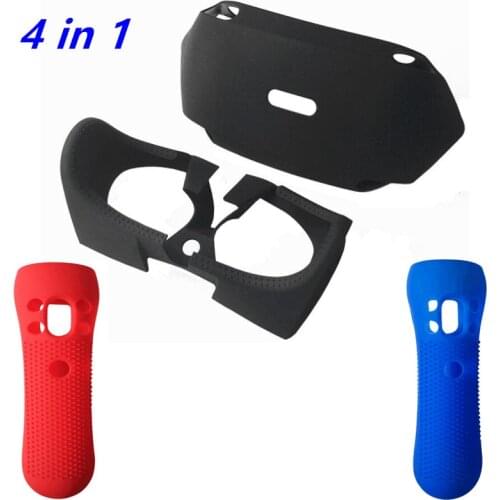 3D Glass Protective Silicone Skin Case For PSVR PS VR Headset+2pcs Silicone Guards Case for Sony PS VR Move Motion Controller