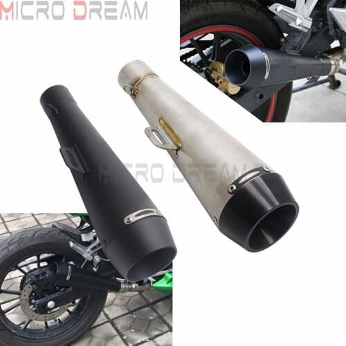 38mm-51mm Motorcycle Exhaust Pipe Muffler For Harley Cafe Racer Honda CBR Motocross Dirt Bike Custom Slip on Silencer Pipes