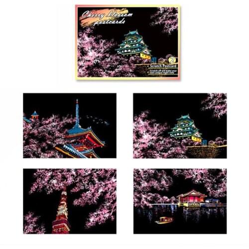 4Pcs/set Magic Colorful A5 Drawing Board Paper Painting Scraping Children Learning Education Toys Painting Doodle Scratch Toys