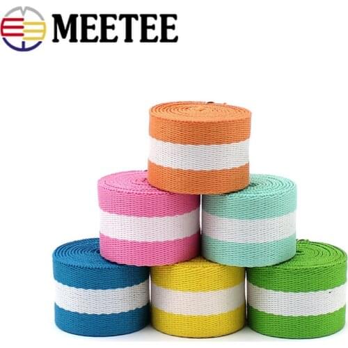 5Meters 32mm Stripe Polyester Webbing Ribbon Band Outdoor Backpack Bag Strap DIY Dog Collar Knapsack Belt Tapes Bias Binding