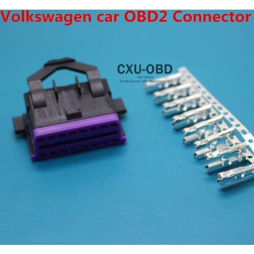 5pcs VW obd2 Female connector J1962f Plug OBD + 16pin female as picture