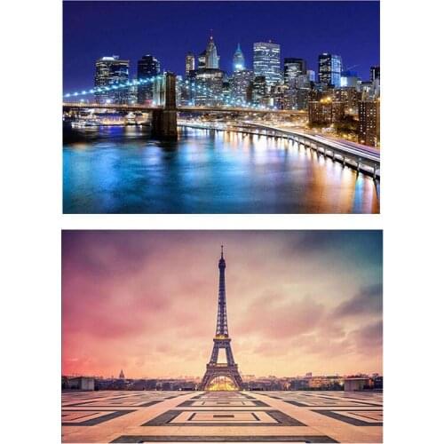 5D DIY Diamond Embroidery Pagoda Scenery Cross Stitch Full Square Diamond Painting Paris Eiffel Tower Rhinestones Love Gift