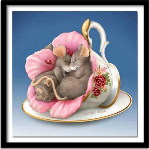 5D DIY Diamond Embroidery Animals Diamond Cartoon Series Diamond Painting Cross Stitch Bedroom Decor