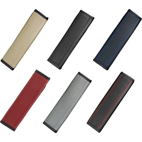 Car Safety Belt Covers Leather Shoulder Selecting Comfort Breath Pad Padding Seat Belts Padding Auto Interior Accessories