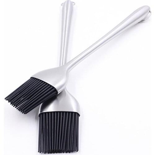 Home Stainless Steel Handle Cake Pastry Barbecue Brush Oil Cooking Baking Tool
