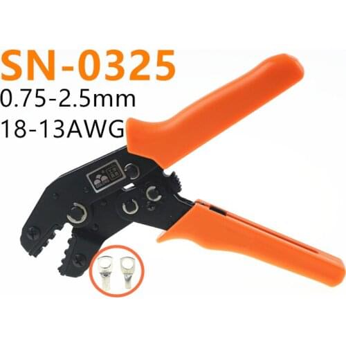 SN-0325 0.75-2.5mm MINI TYPE SELF ADJUSTABLE CRIMPING PLIER terminals crimper toolsq.mm 0.08-0.5 AWG28-22