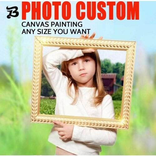 Photo Custom Painting On Canvas Your Pictures Posters Custom Canvas Painting for Living Room Artworks Wall Art Home Wall Decor