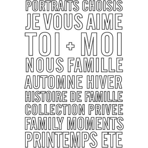 French Transparent clear Stamp Seal for DIY scrapbooking photo album Decorative clear stamps A1108