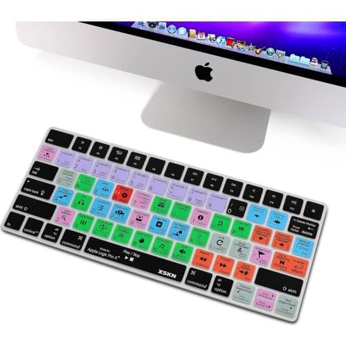 XSKN Logic Pro X 10 Functional Shortcut Silicone Keyboard Skin for Apple Magic Keyboard MLA22LL/A Protective Cover