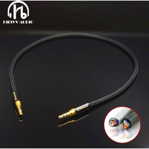 Hifi cable 3.5mm to 3.5mm Male 3.5mm Line In Car Aux Cable Headphone Amplifier cable