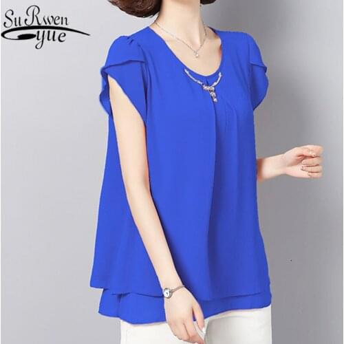 Fashion womens tops and blouses shirts women 2021 ladies tops plus size top for women short women tops chiffon shirts 4625 50