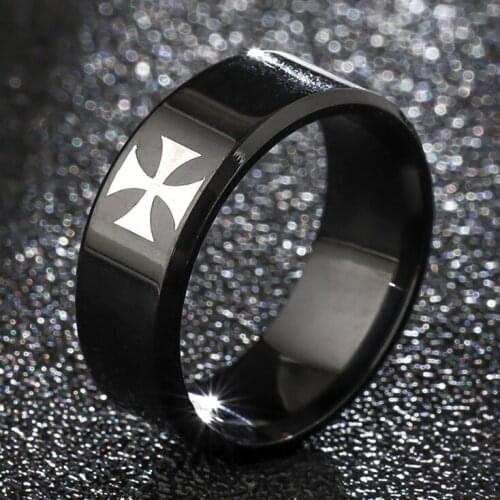 MOREDEAR 8mm Cross Titanium Ring For Men and Women