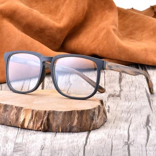 Wood Oversized Men Glasses Frames Big Size Spectacle Myopia Prescription Glasses Reading Eyewear Transparent Optical Frame