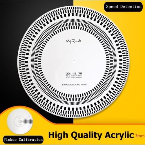 Professional LP Vinyl Pickup Calibration / Distance Gauge Protractor Adjustment Tool Speed Measurement Disc