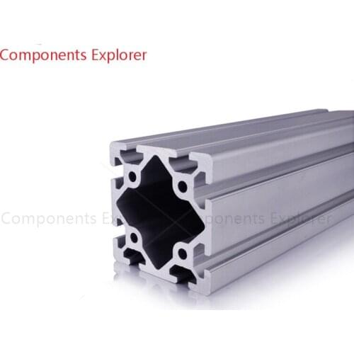 Arbitrary Cutting 1000mm 8080W Aluminum Extrusion Profile,Silvery Color