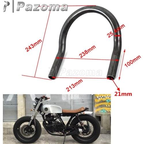 1" 25MM Motorcycles Cafe Racer Upswept Rear Seat Frame Hoop Loop Tracker End for Honda CB Yamaha XS SR XJ Suzuki GS Kawasaki KZ