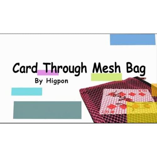 Card Through Mesh Bag by Higpon (DVD+Gimmick) - Close up Magic Trick,Illusion,Card Magic,Mentalism,Close up