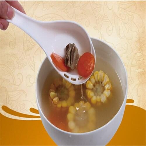 Hot Pot Spoon Strainer Creative Hollow Side Plastic Colander Drain Spoon Home Kitchen Soup Spoon Supplies