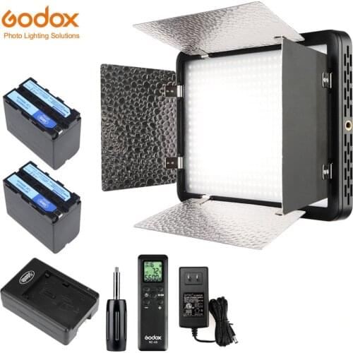 Godox LED500LRC 3300-5600K 500 LED Video Light Lamp + Remote for DV Camcorder Camera +NP970 Battery (6600mAh) + Charger