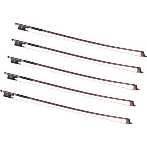 Pack/5pcs Brown 4/4 Cello Bows 70x3x3cm for Cellist Performing Accessory