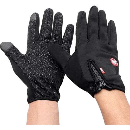 Cycling Gloves Winter Motorcycle Skiing Gloves Unisex Touchscreen Full Finger Bike Anti-Slip Waterproof for Outdoor Sport Men