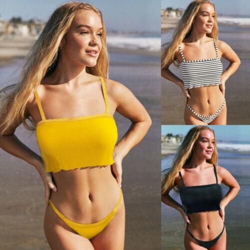 Womens Sexy Strap Swimsuit Push-up Padded Bikini Bathing Suit Beachwear Swimwear