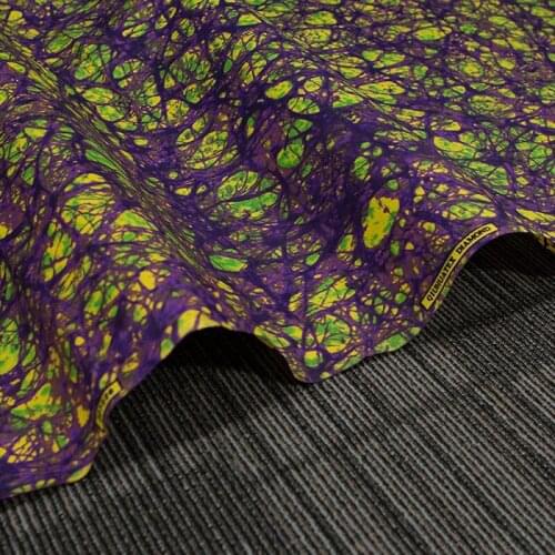 1Yard African Wax Printed Fabric Blue Floral Batik Sheet Double-Sided Patchwork Sewing DIY Craft Dress Making Material Suppliers