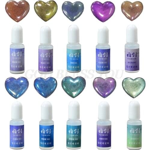 10 Colors Color Shift Pearl Pigment Aurora Chameleon-Resin Pigment Kit Colors Change Resin Colorant Dye Resin Art Crafts