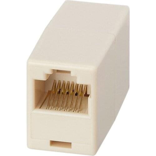 10Pcs CAT5e RJ45 Female to Female Inline Coupler Coupling Joiner Connector DU55