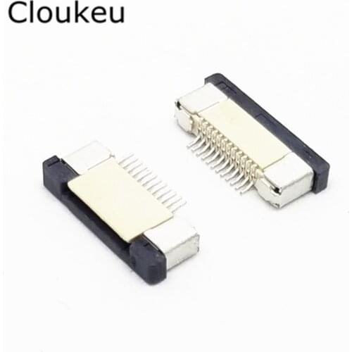 10Pcs FPC Connector cable socket 0.5MM 12Pin Drawer type Bottom Contact