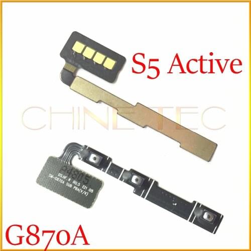 10pcs New for Samsung Galaxy S5 Active G870A Power Button G870 Volume Button Key Flex Cable FPC