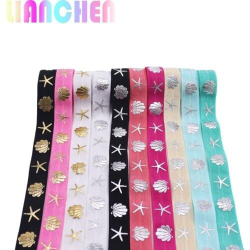 100yard/ lot ,5/8" fold over elastic bands FOE girls hair accessories fold over elastic