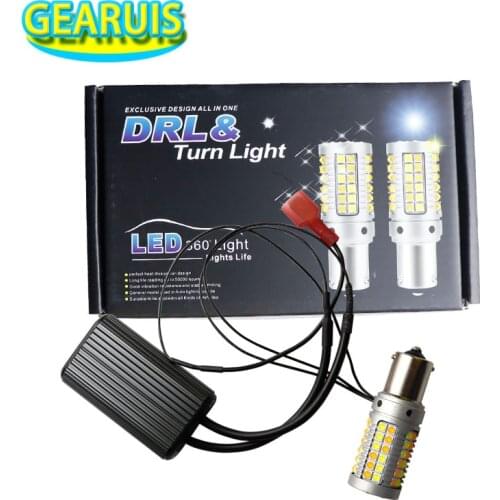 1156 ba15s 69 SMD 3030 PY21W BAU15S 3156 7440 W21W Switchback Dual color NO Error LED Canbus Car DRL Turn Signal Light 12V