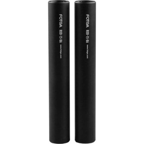 2PCS FOTGA 15cm Long Standard 15mm Aluminum Rods for DSLR Rod Rails System