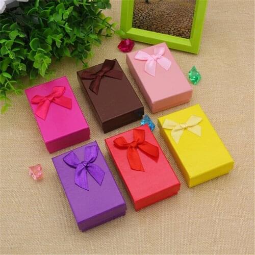 24 Pcs Jewelry Bow Tie Boxes Ear Stud Storage Box Birthday Gift Home Dec