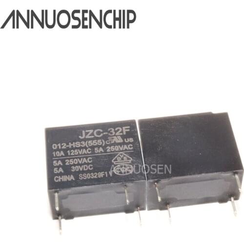 5Pcs HF32F- JZC-32F- 005 009 012 024-HS -HS3 5A 4 feet