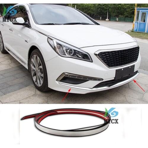 ACCESSORIES FIT FOR 2015 2016 HYUNDAI SONATA LF CHROME FRONT LOWER BUMPER COVER TRIM MOLDING GRILLE GARNISH