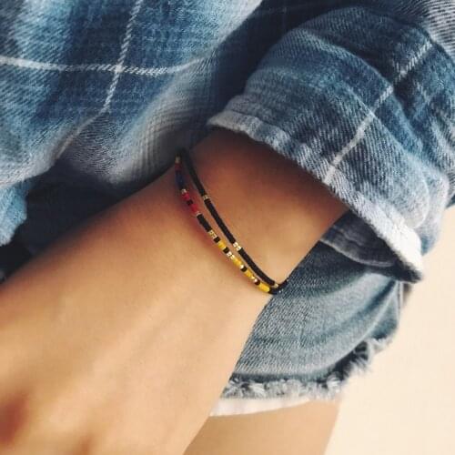 Miyuki Beads Charm Bracelet Women Rainbow MultiColor Beads Crystal Boho Jewelry HighQuality Handmade Thin Beads Rope Bracelet