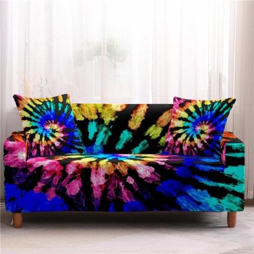 Soft Sectional Sofa Cover 3D Print Colorful Rainbow Dustproof All-inclusive Couch Covers For Living Room Anti-slip Slipcover