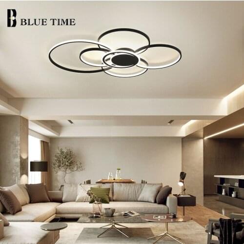 Black Ceiling Light 110v 220v Modern Led Ceiling Lamp for Living room Dining room Bedroom Study room Home Lighting Fixtures