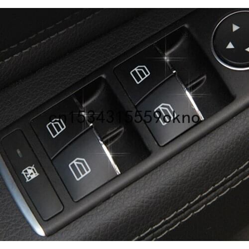 For Mercedes Benz C CLA GLA ML GL GLA GLS Interior Modification Window Rising Button Decorative Strip Sequin Paste
