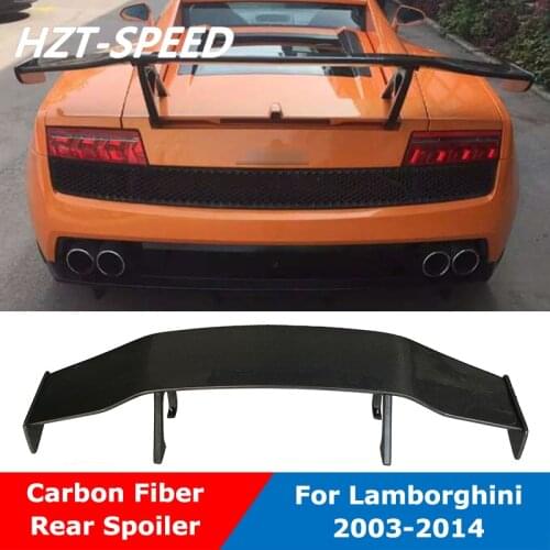 DM Style Real Carbon Fiber Back Wing Trunk Rear Spoiler For Lamborghini Gallardo LP550 LP560 LP570 2003-2014