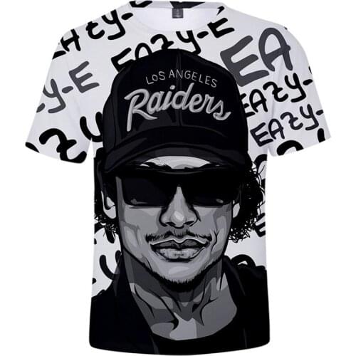Summer Fashion Men Women 3D Print Eazy E T-Shirt Gangsta Rap Compton Casual Tshirt Boy Girl Birthday Party Gift Clothes Tee Top