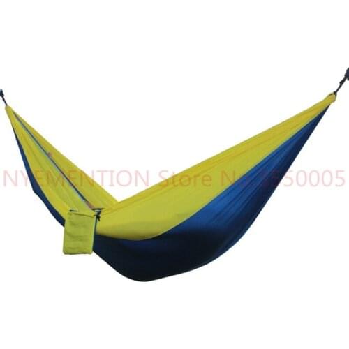 Hammock Double Person Camping Survival garden hunting Leisure travel furniture Parachute Hammocks 20cm x 12cm x 10cm 3pcs