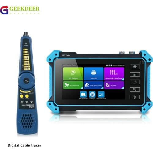 GEEKDGER 5 Inch 4K 8MP HDMI VGA Inpot CCTV Tester IPC Tester Poe IP Camera Terster CCTV Monitor Camera Terster IPC Tester