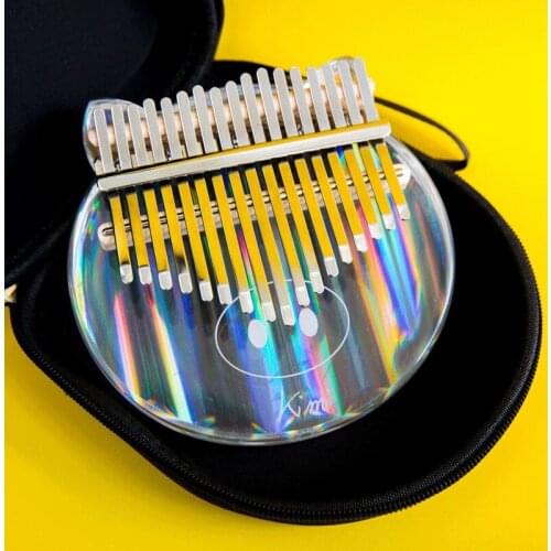Kimi Crystal Transparent Pig 17 Keys acrylic Kalimba bag Musical instrument vibraphone Xylophone Keyboard Children Thumb piano