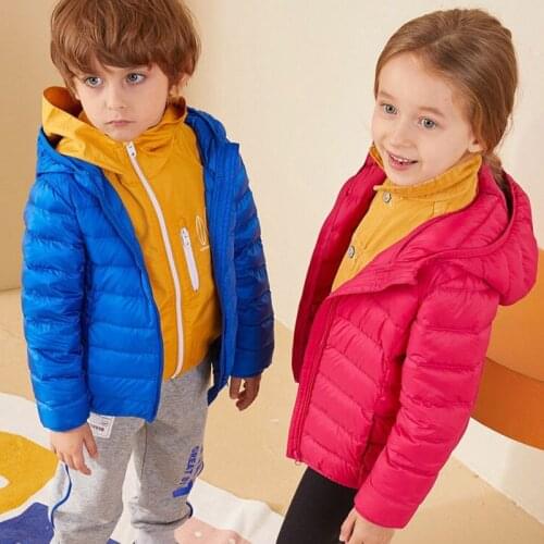 Cute Baby Girl Clothes Duck Down Jacket Kids Boys Winter Light Down Coats Hoodie Infant Children Clothing For Boys Coat