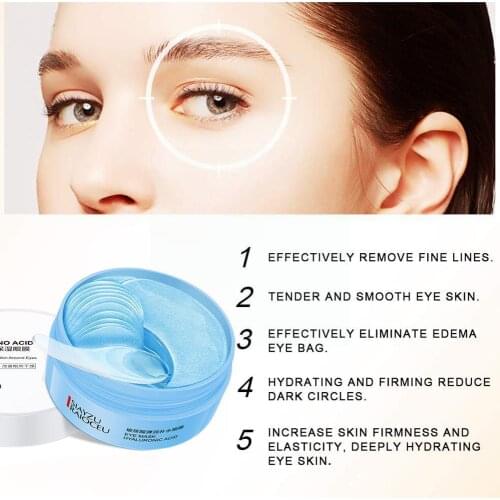 Hyaluronic Acid Eye Mask Remove Puffiness Dark Circles Eye Moisturizing Collagen Wrinkle Eye Nourish Firming Care Anti Car J8I8