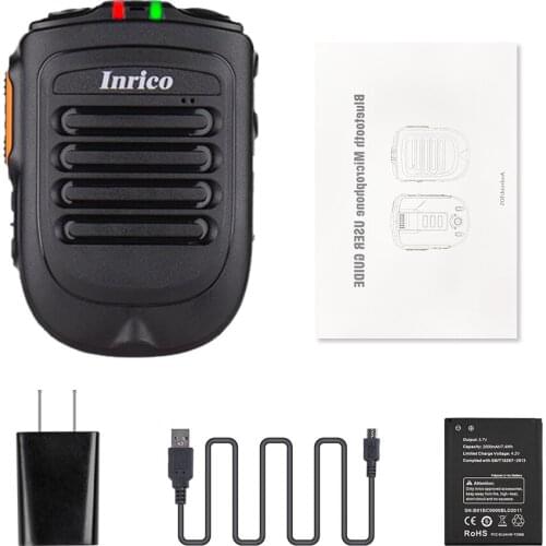 Inrico B01 Bluetooth Speaker Microphone,Wireless Speaker Mic for Zello W7 N60 W2PLUS Android Mobile Radio Phone,Support iOS